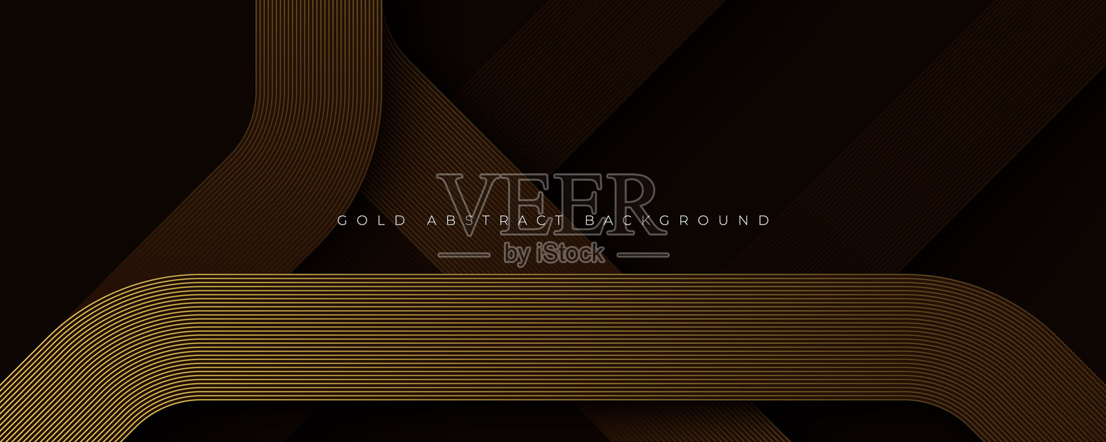 抽象的金色线条背景。对角线现代形状纹理设计向量。插画图片素材