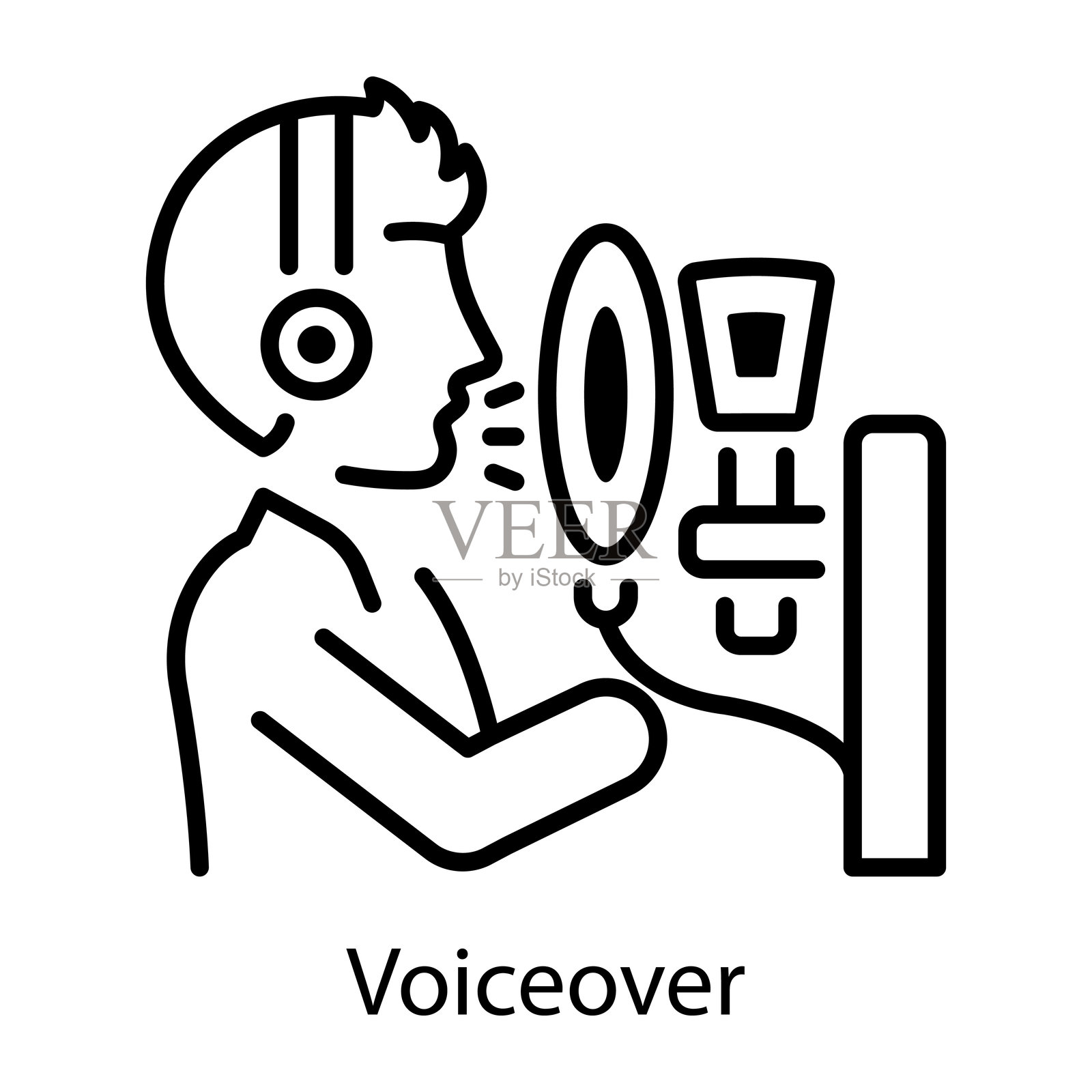 画外音插画图片素材