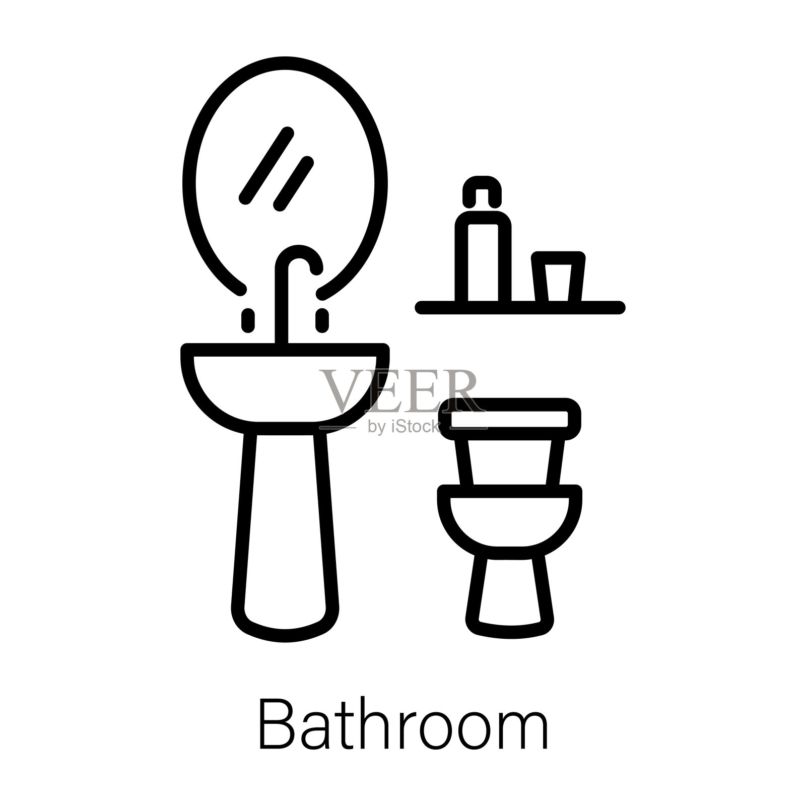 浴室插画图片素材