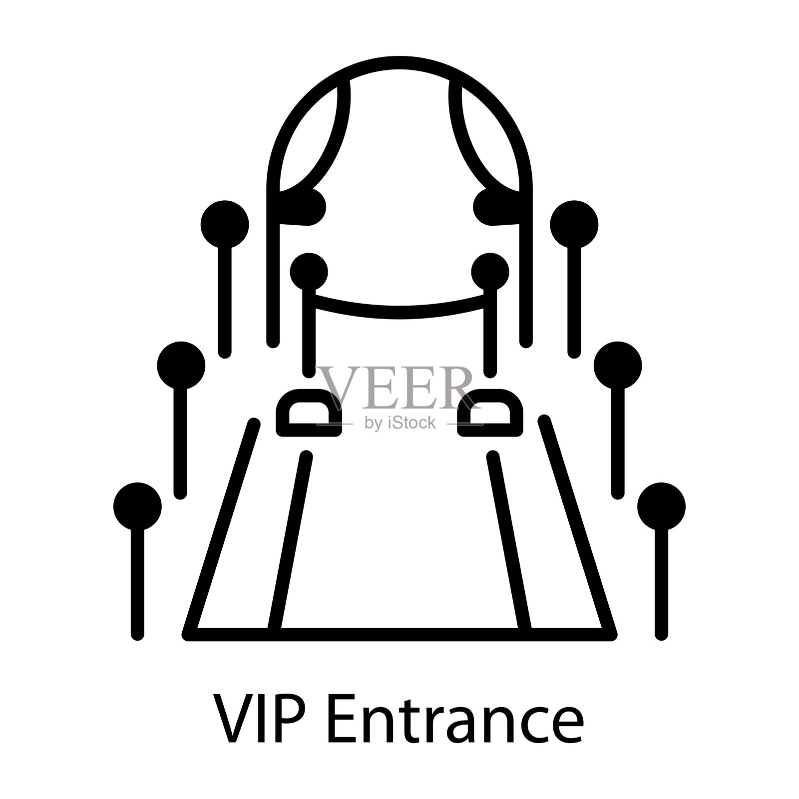 VIP入口插画图片素材