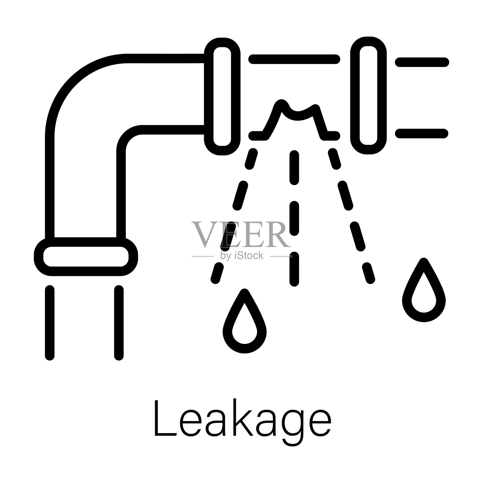 泄漏插画图片素材