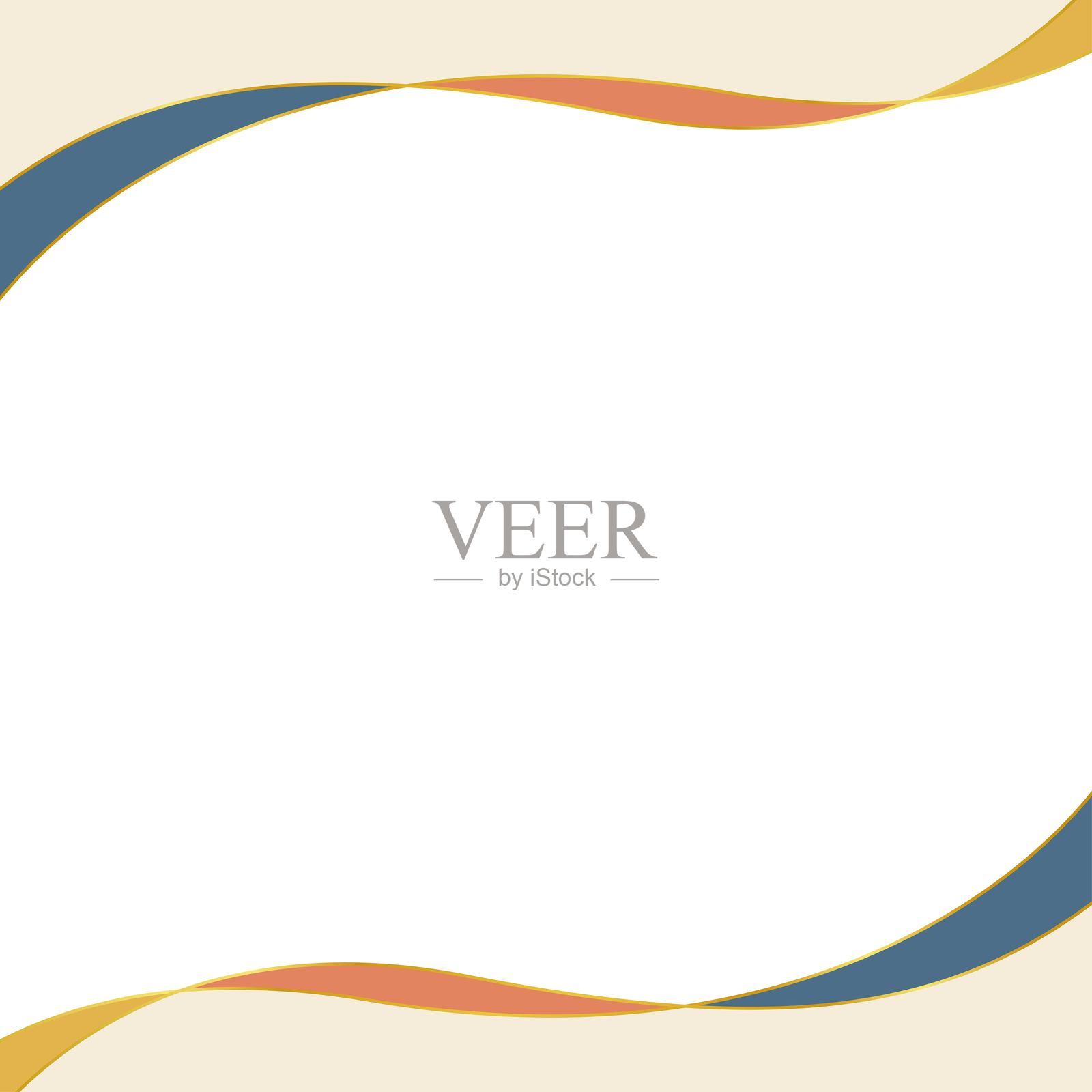 简单的弧形框架，设计优雅的框架，方形尺寸插画图片素材