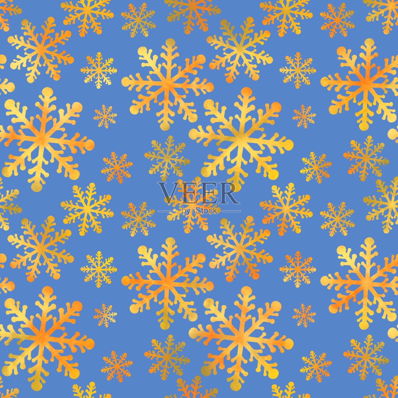 冬季圣诞无缝雪花图案包装纸插画图片素材