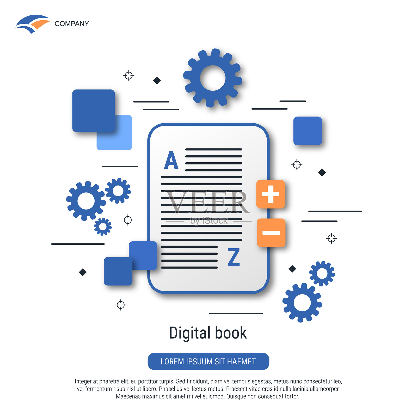 数字图书矢量概念插画图片素材