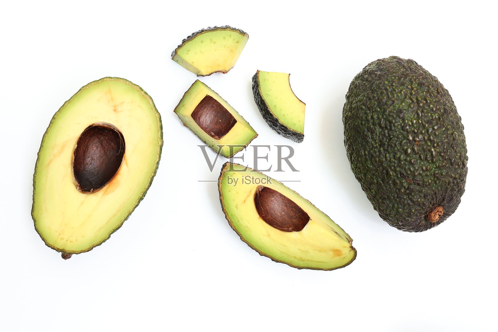 牛油果，白色背景的牛油果照片摄影图片