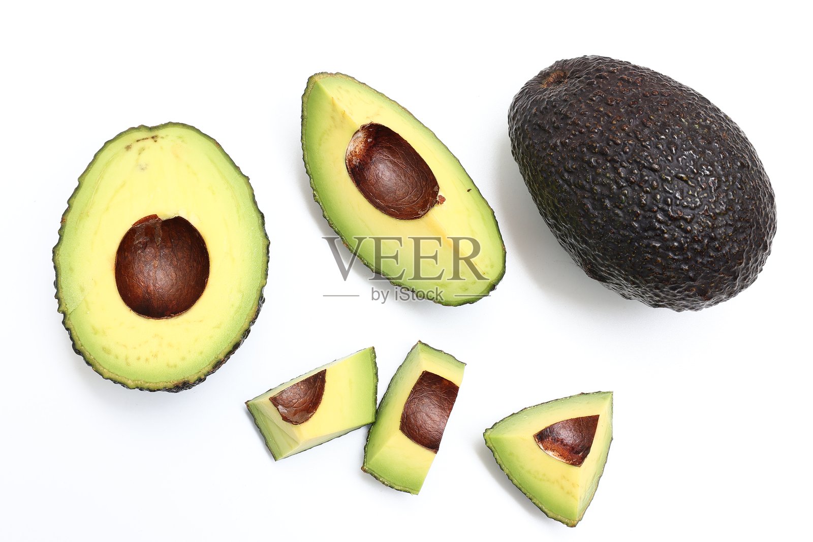 牛油果，白色背景的牛油果照片摄影图片