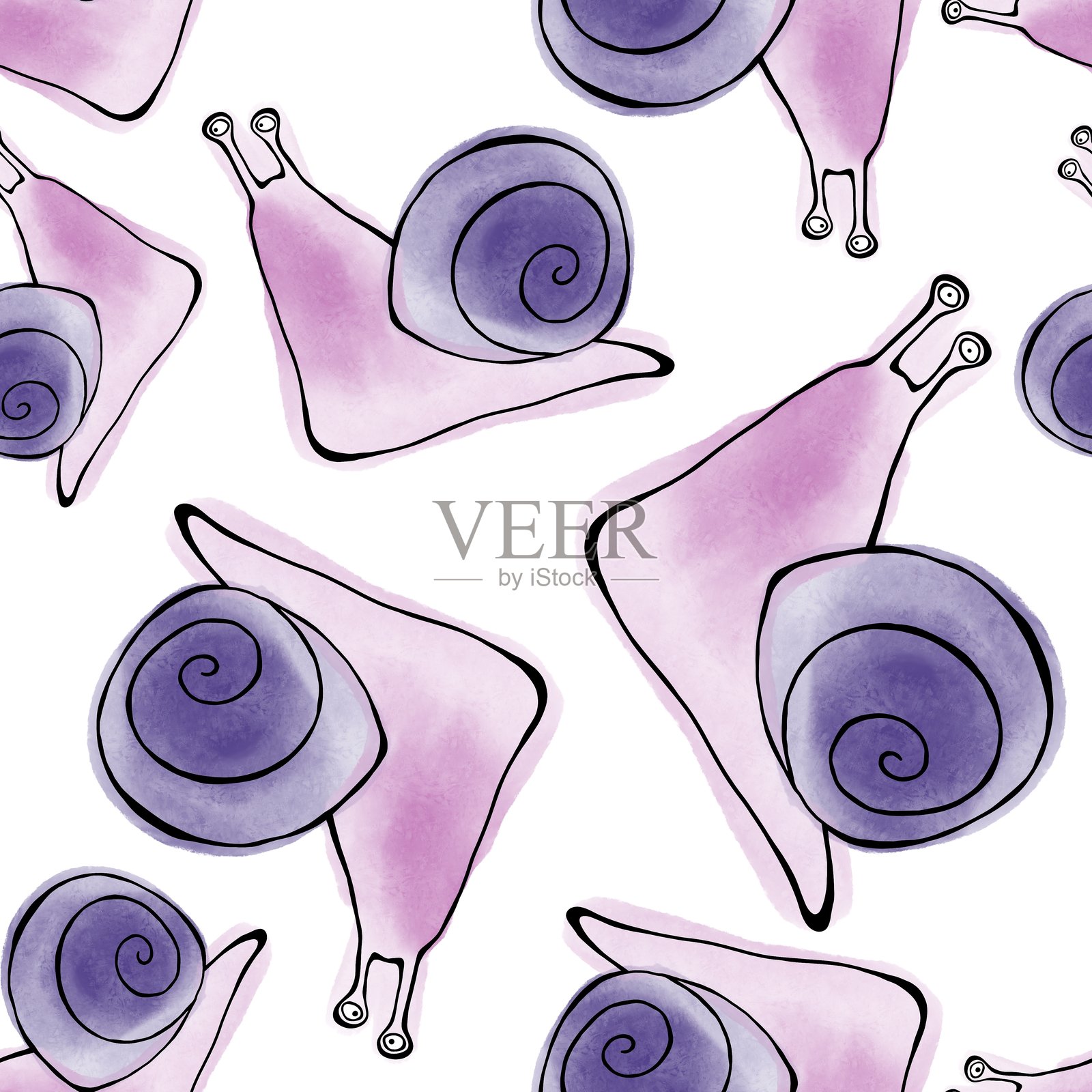 夏季动物无缝图案，适合儿童和面料及泳装纺织品插画图片素材