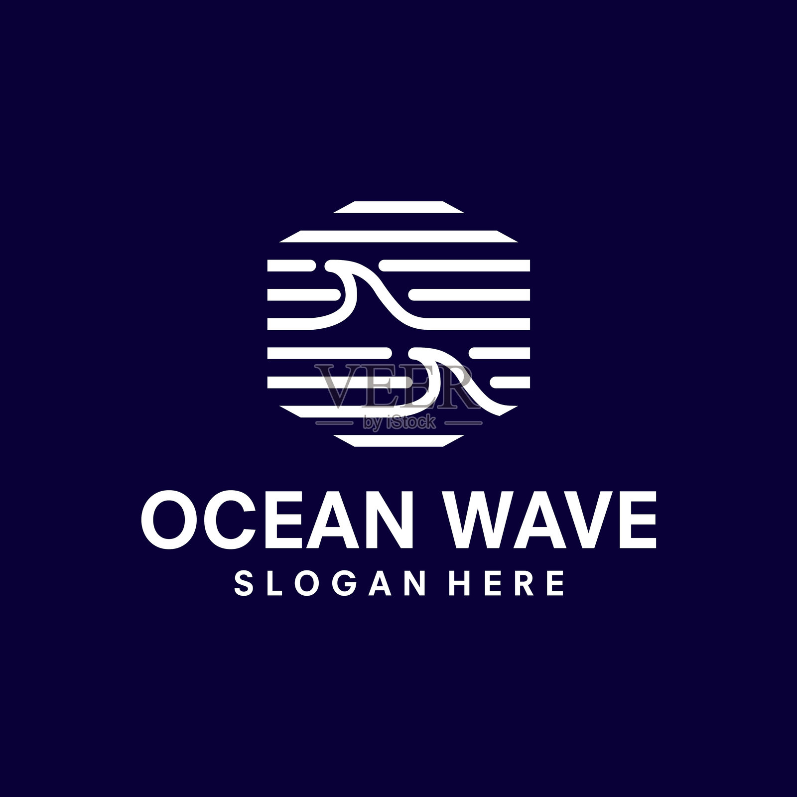 波浪标志矢量模板插图插画图片素材