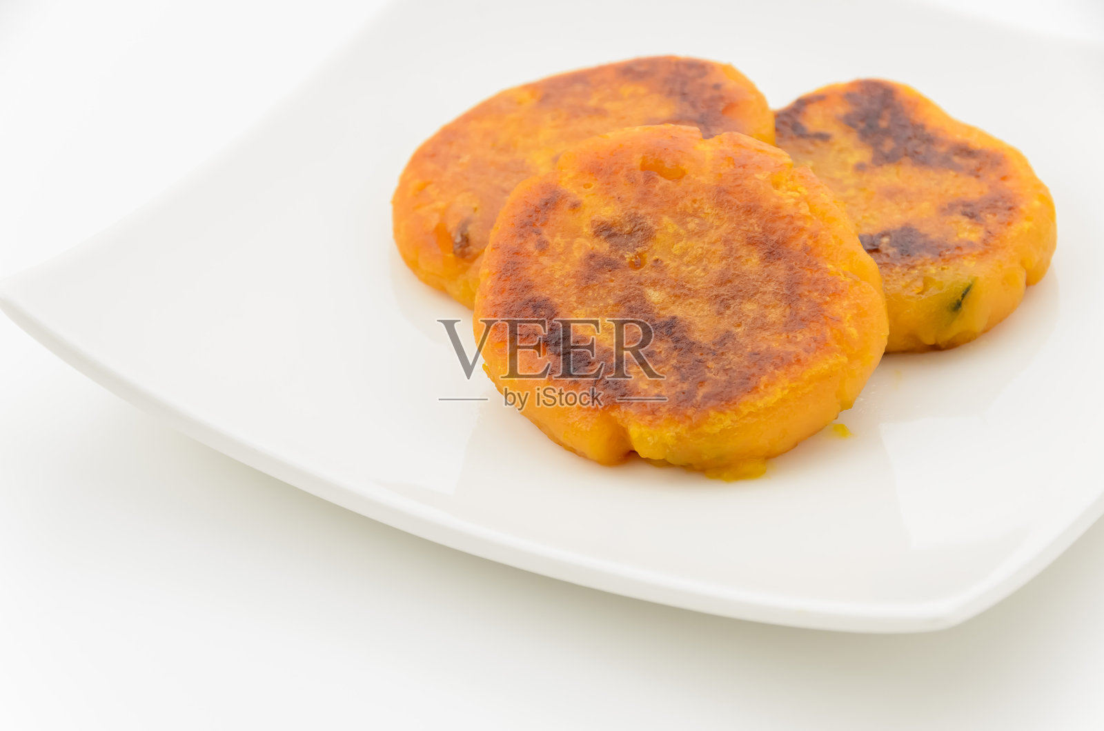 白色方盘南瓜麻糬照片摄影图片