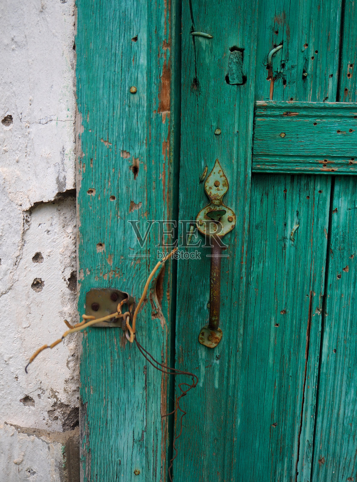 老绿门照片摄影图片