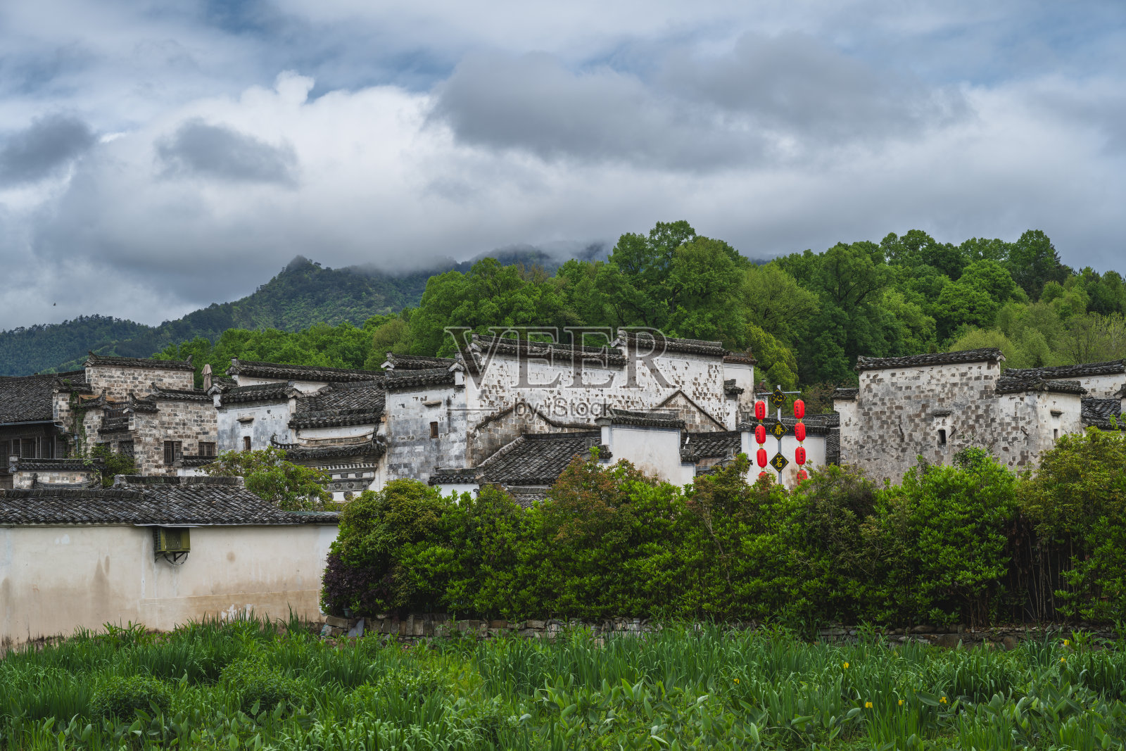 中国安徽省宜县宏村风景区风景照片摄影图片