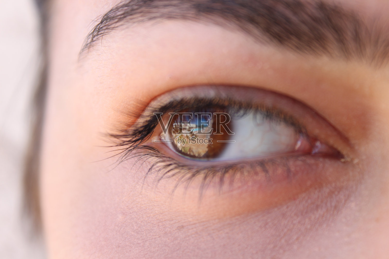 女人眼睛的极端特写照片摄影图片