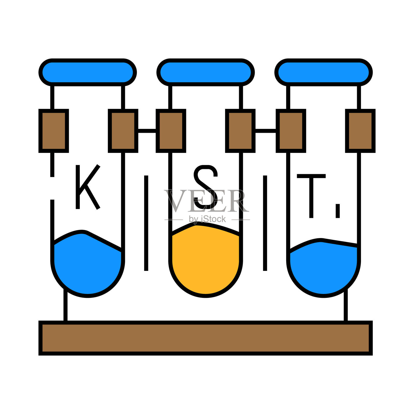 无机化学图标彩色插图插画图片素材