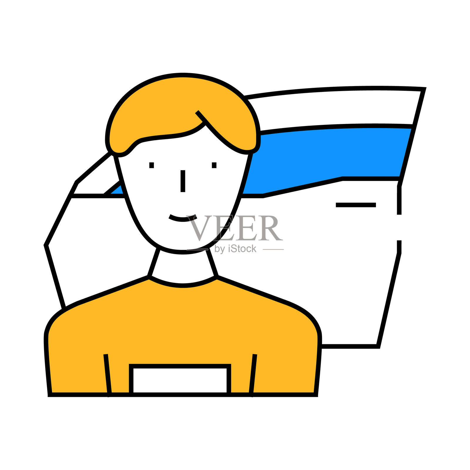 锁匠修理工图标彩色插图插画图片素材