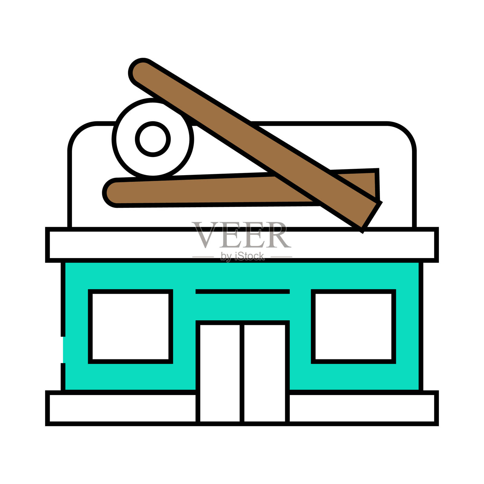 寿司店图标彩色插图插画图片素材