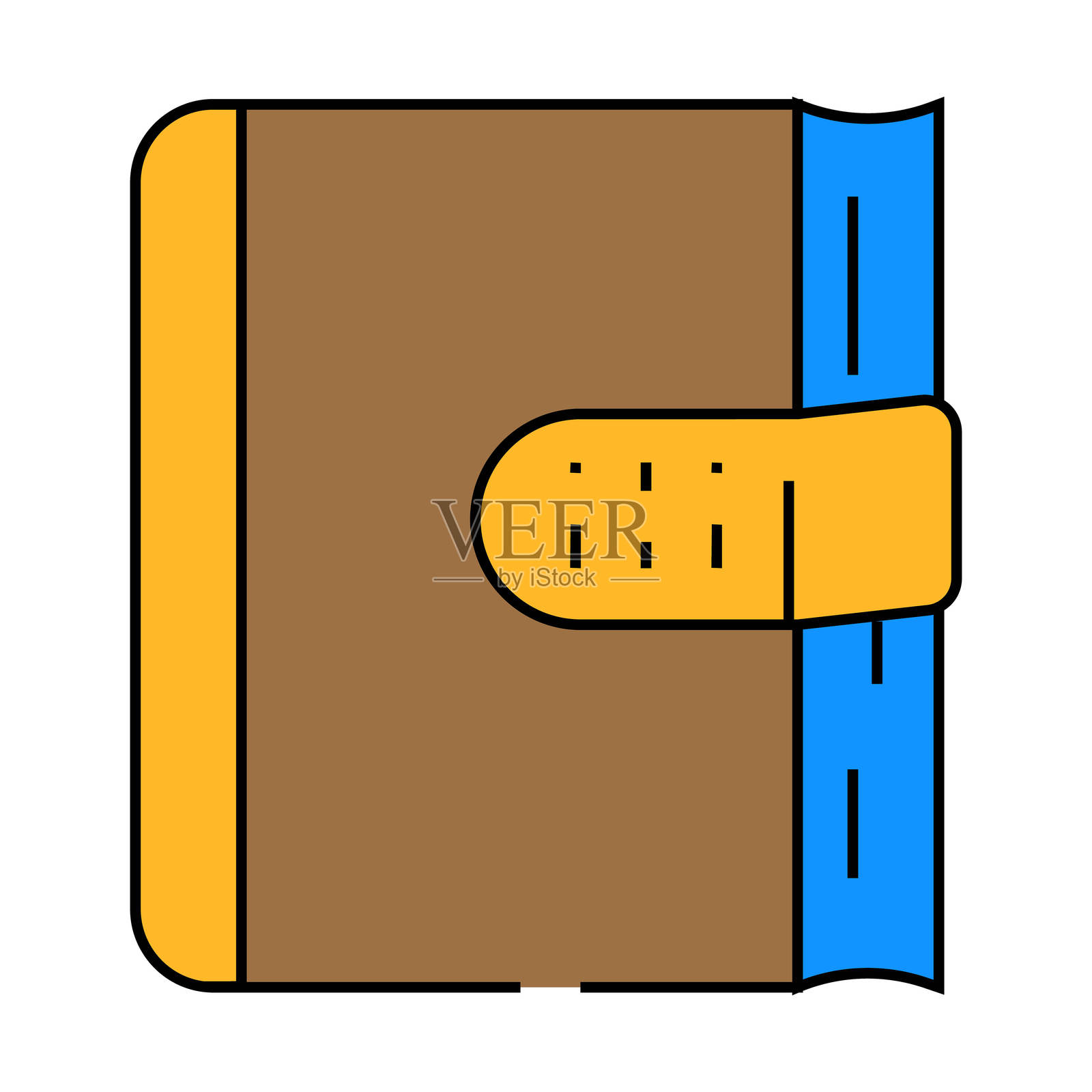 密码日记图标彩色插图插画图片素材