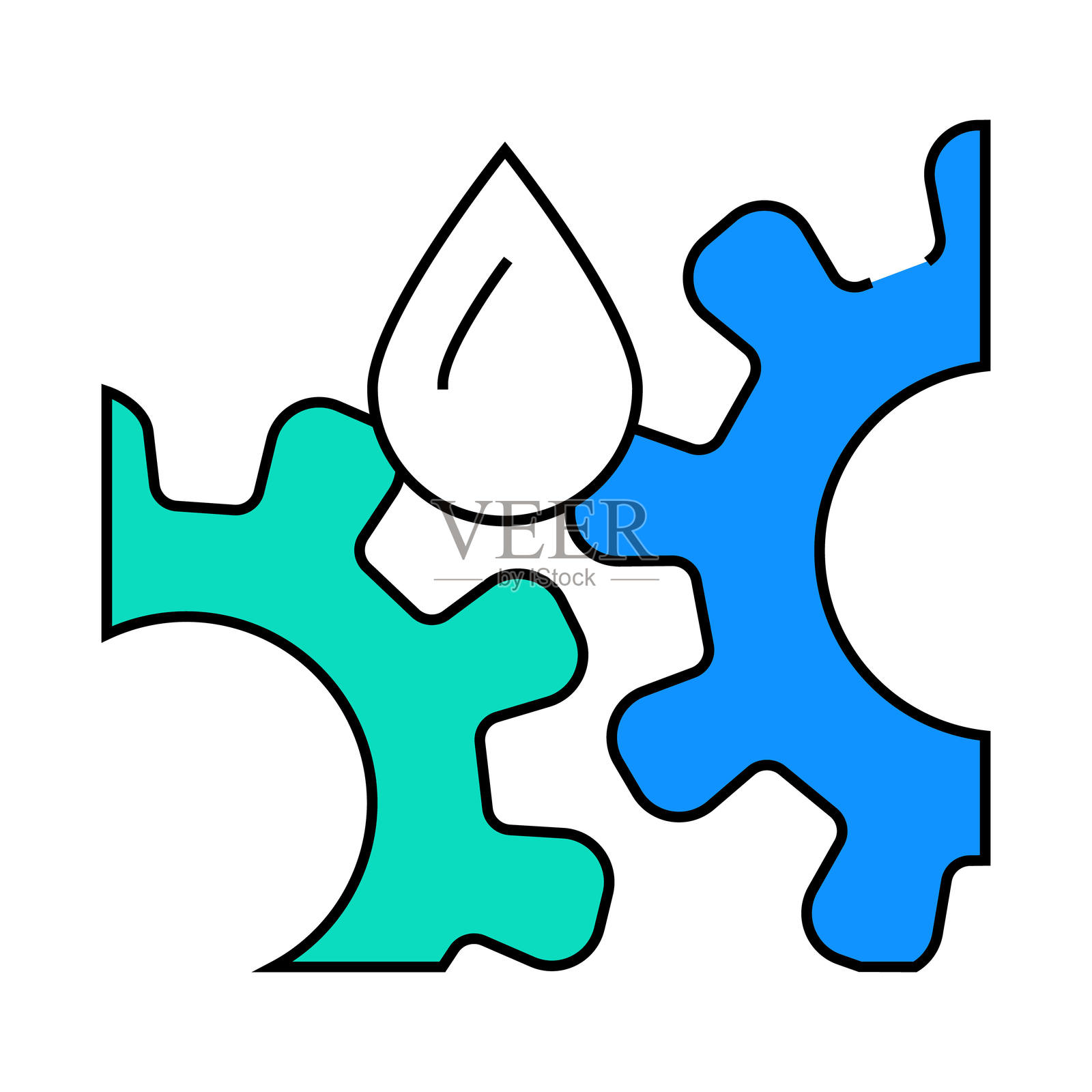 工业油图标彩色插图插画图片素材