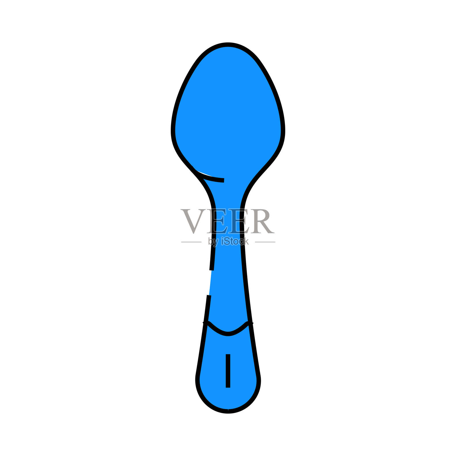 茶匙厨房用具图标彩色插图插画图片素材