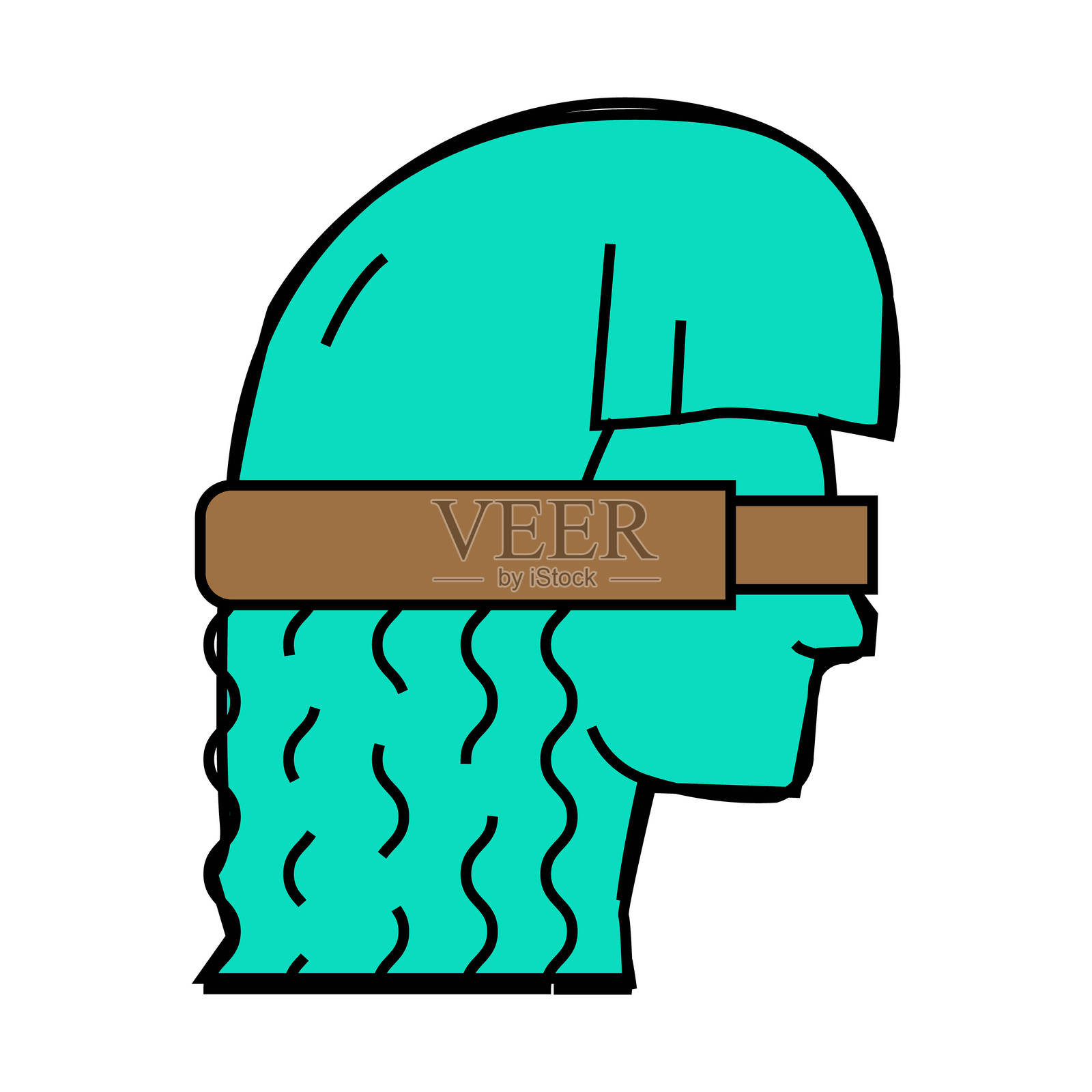 头发拉直图标彩色插图插画图片素材