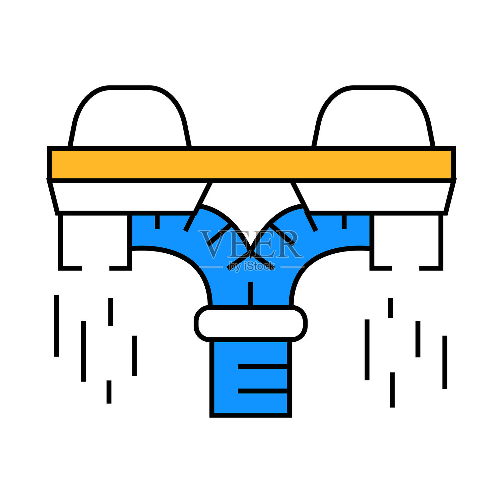 飞板设备图标彩色插图插画图片素材