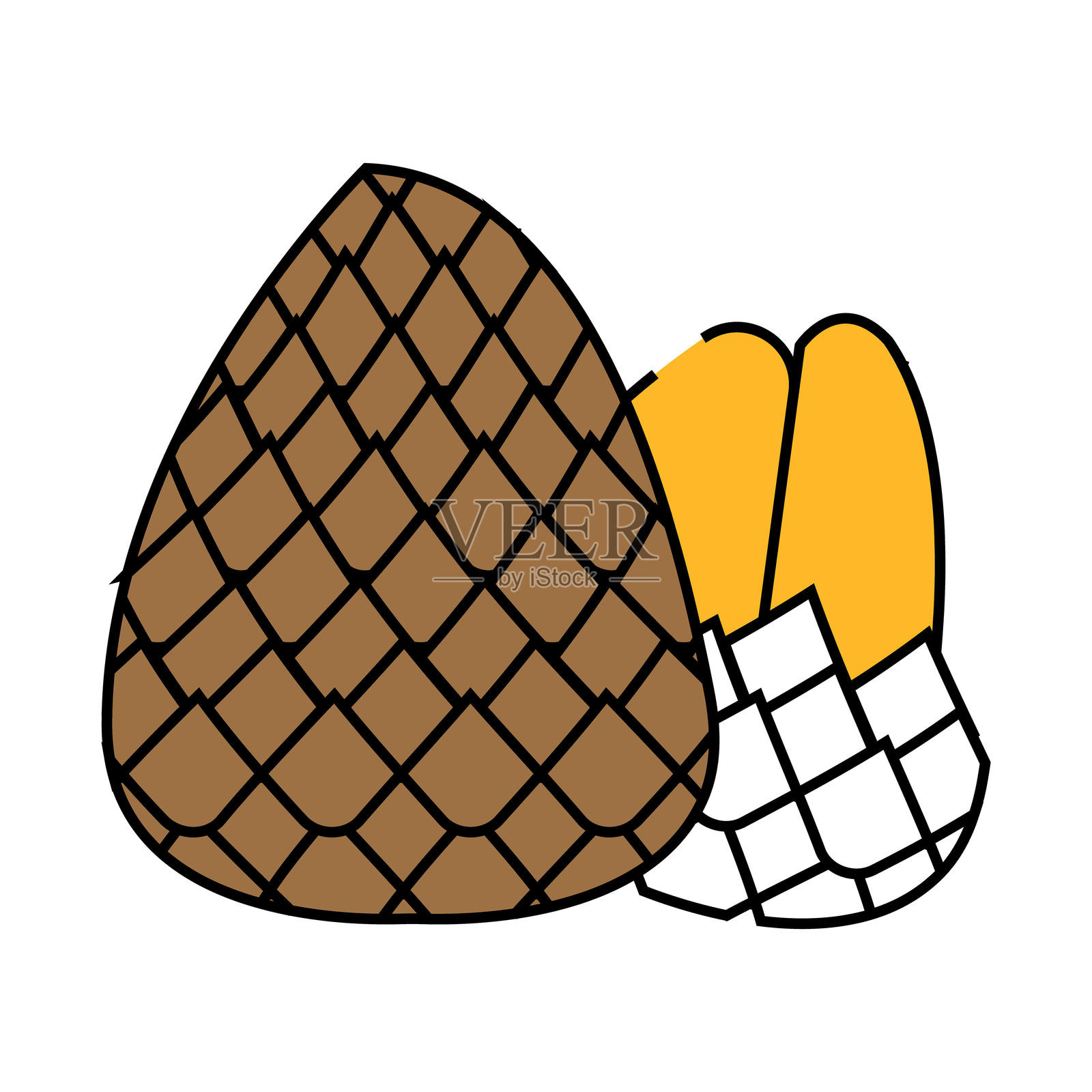 蛇果图标彩色插图插画图片素材