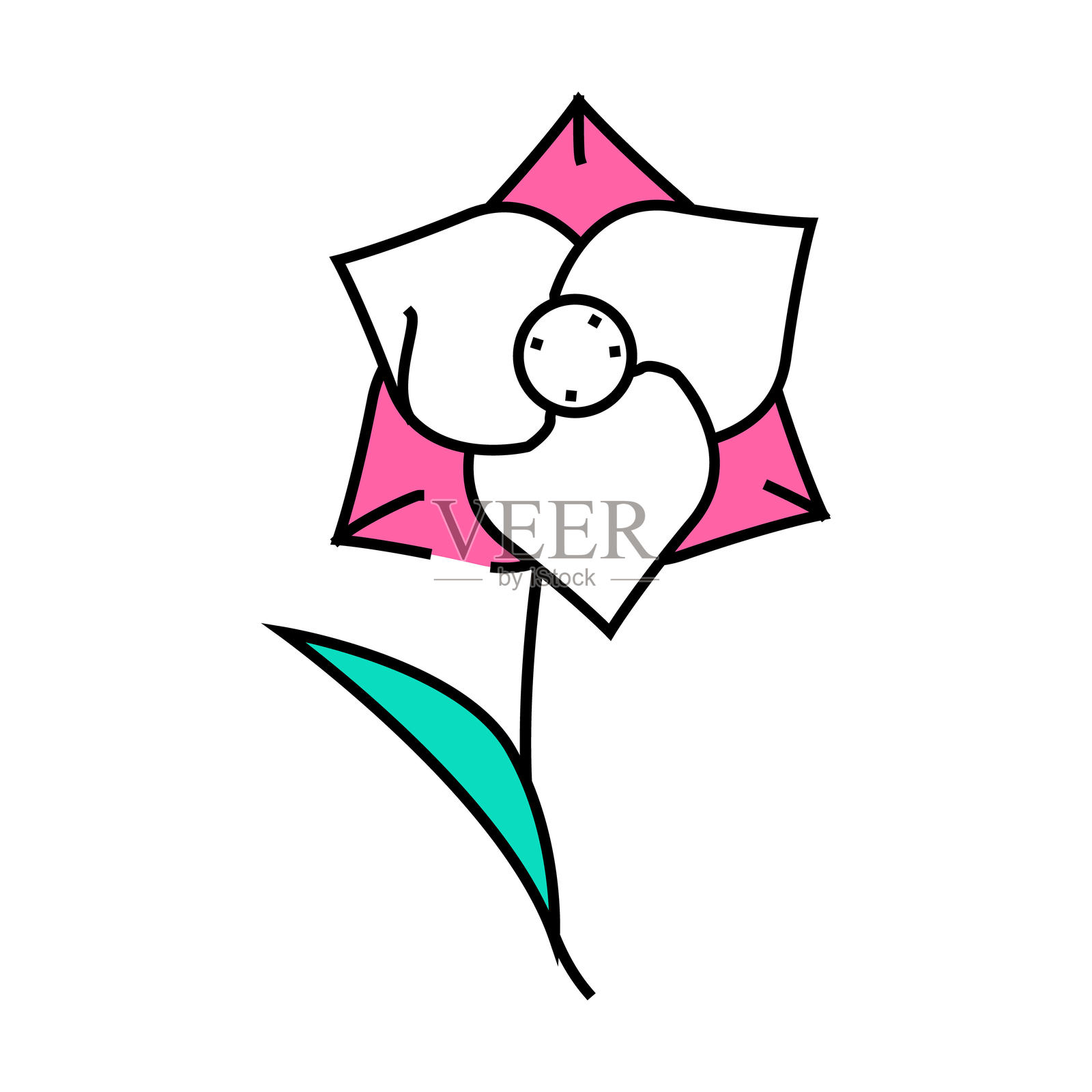 剑兰花图标彩色插图插画图片素材