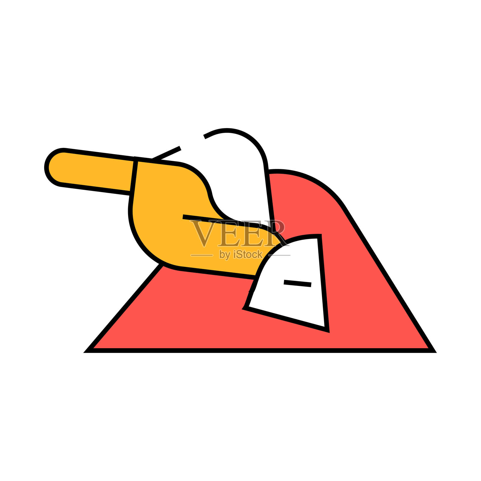 香料抹刀图标彩色插图插画图片素材