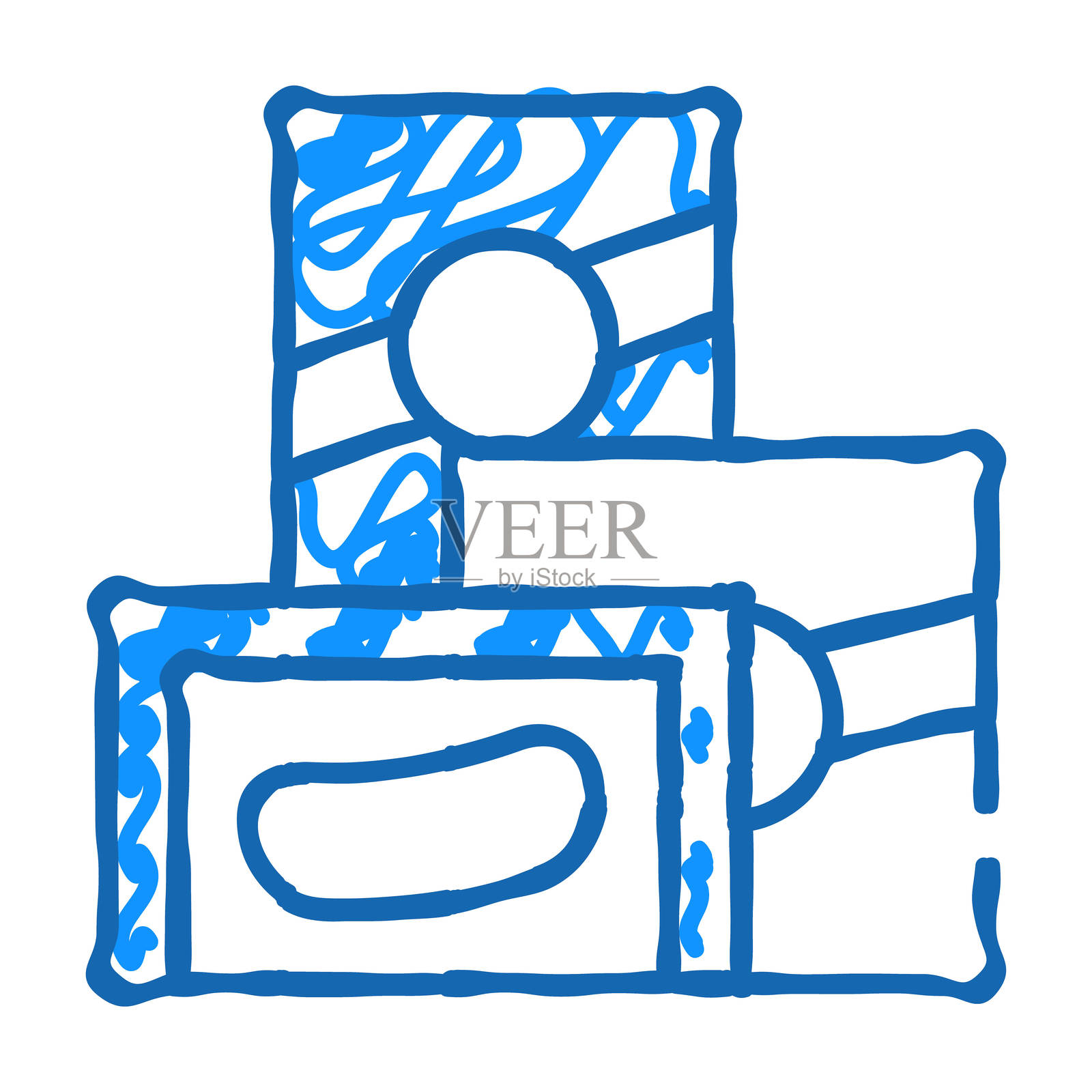 面部蜡板图标涂鸦插图插画图片素材