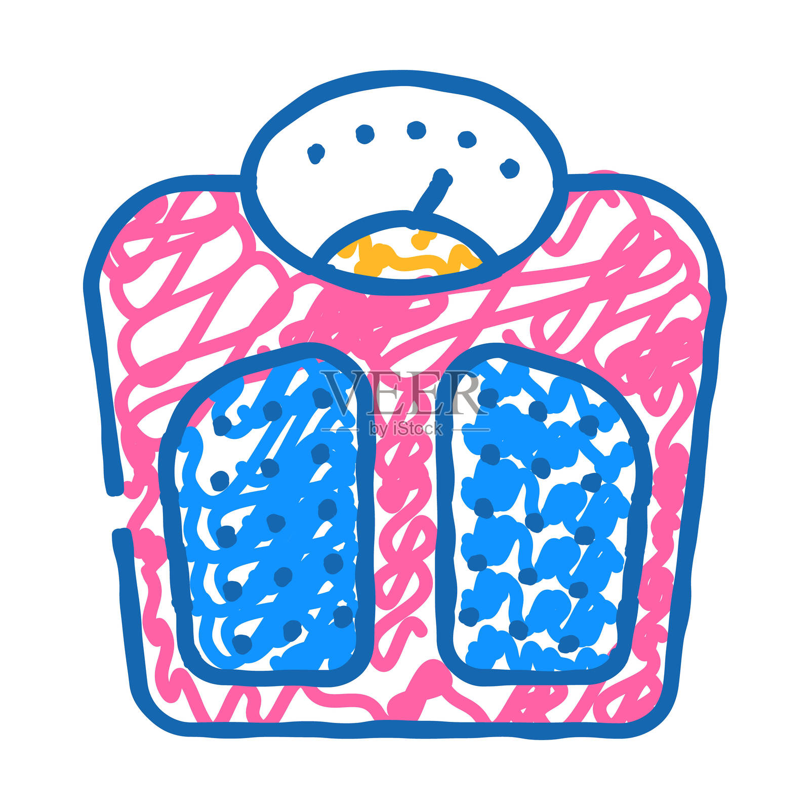 用于测量重量的刻度图标涂鸦插图插画图片素材