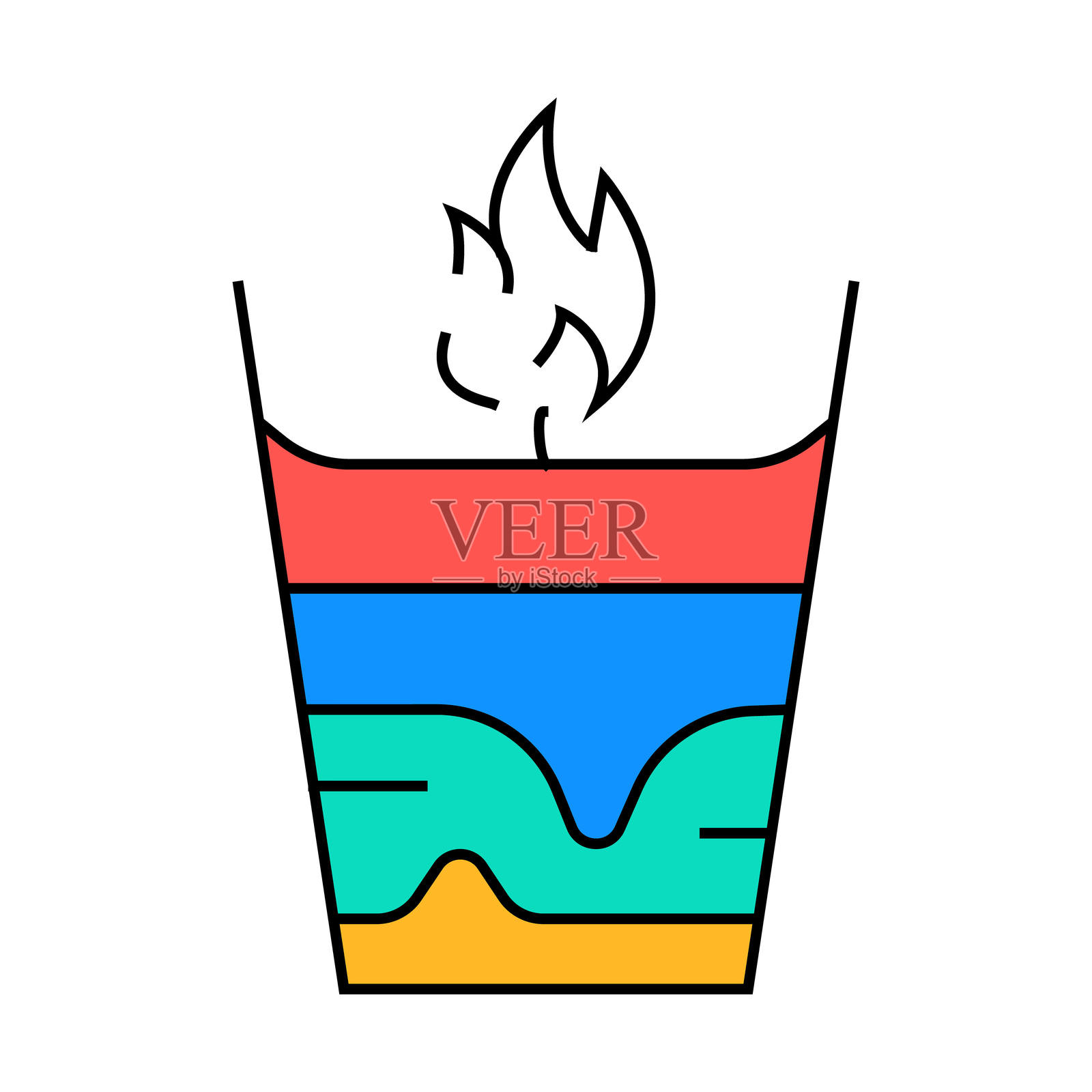 蜡烛手工图标彩色插图插画图片素材