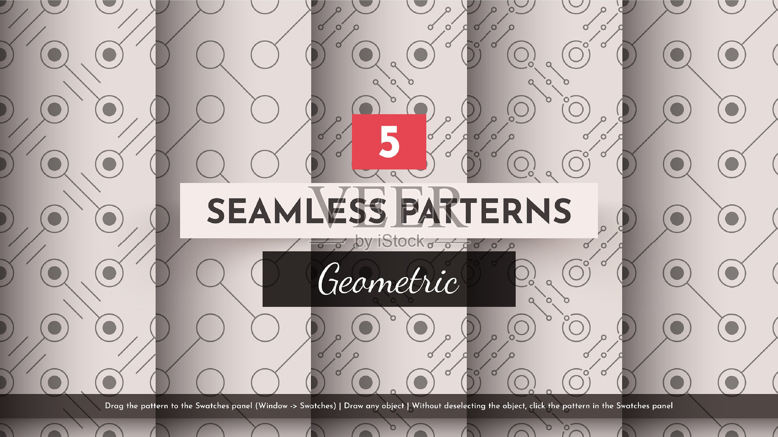 设置10个无缝模式。几何的插图。传统的极简纹理。抽象的现代背景插画图片素材