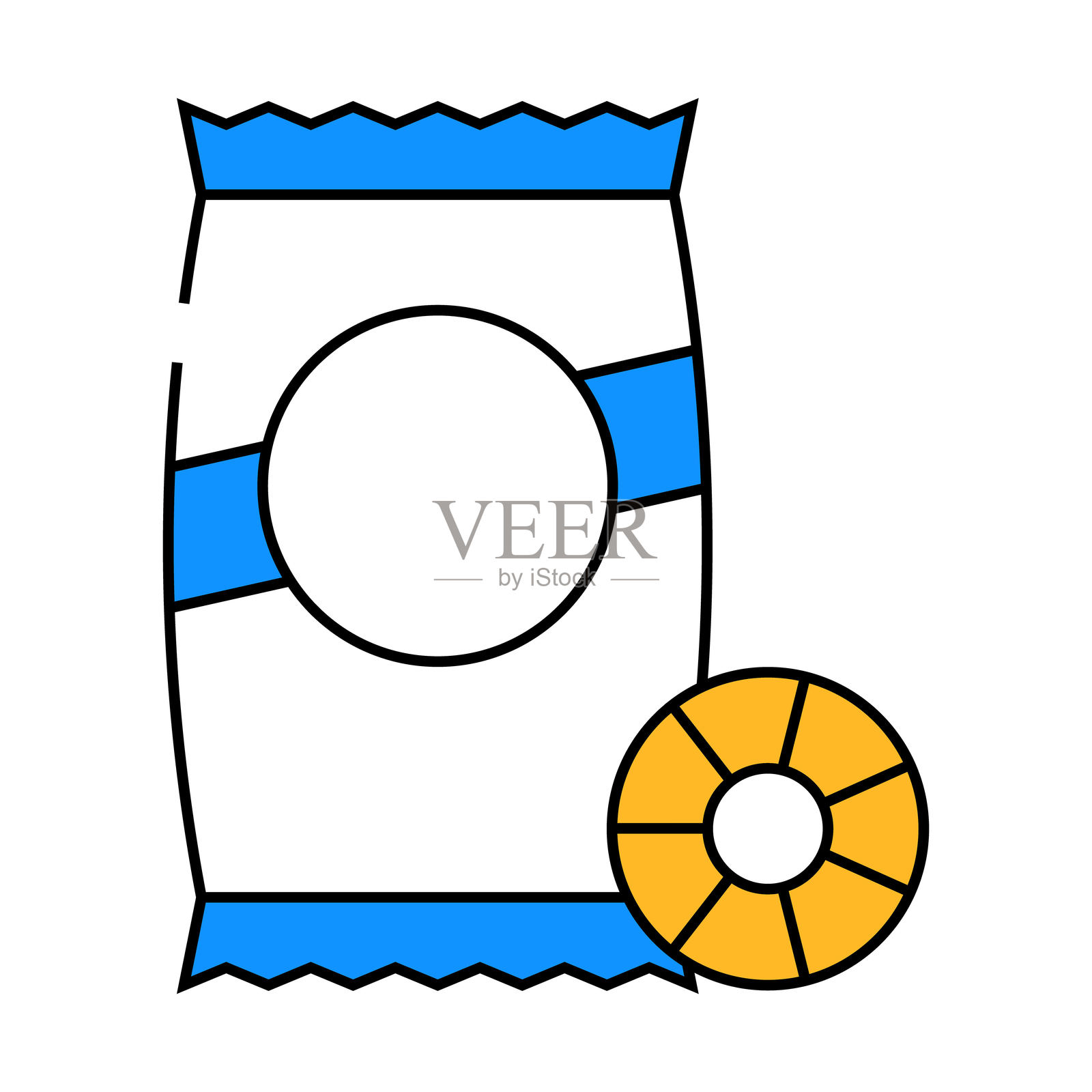 面食轮子图标彩色插图插画图片素材