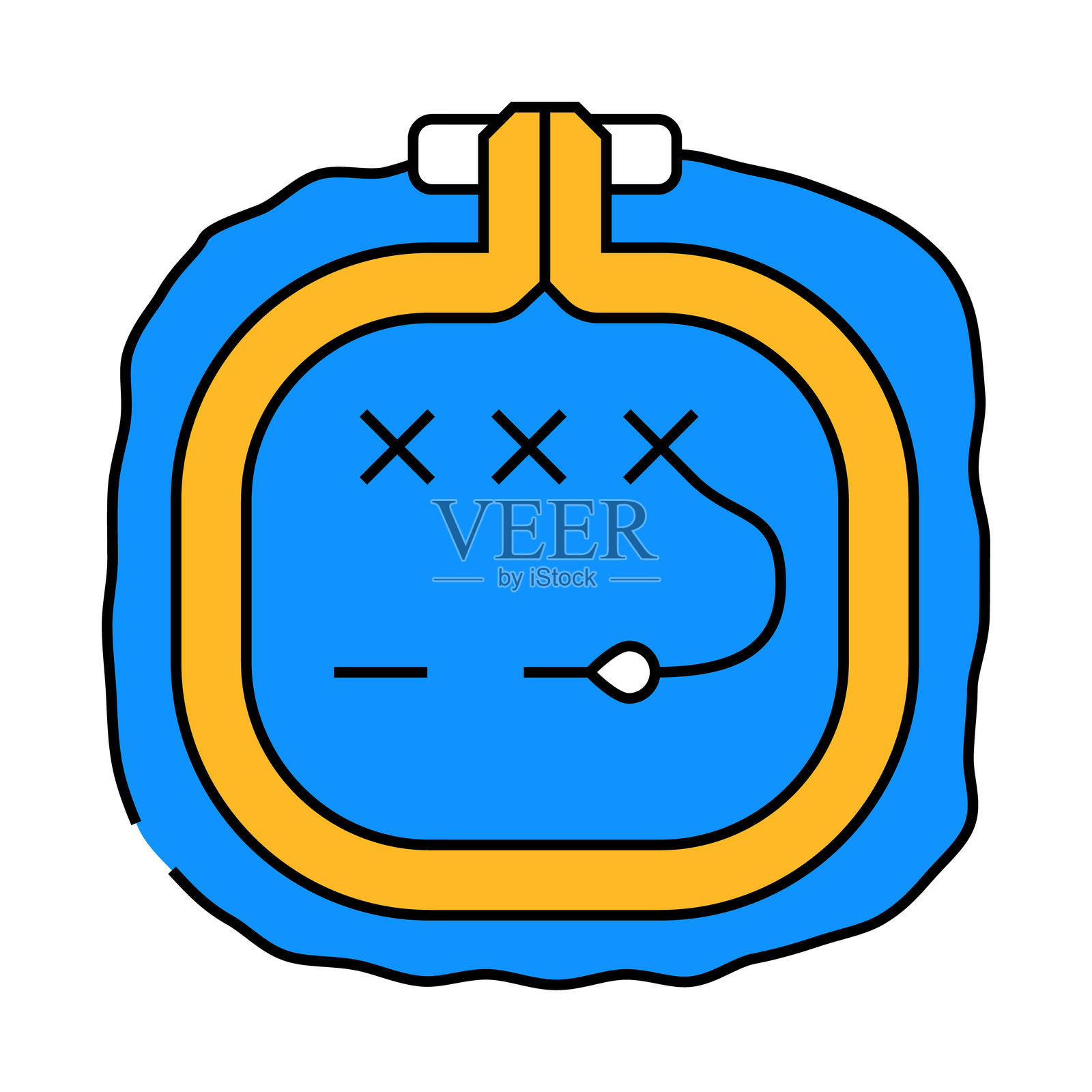 刺绣工艺作品图标彩色插图插画图片素材