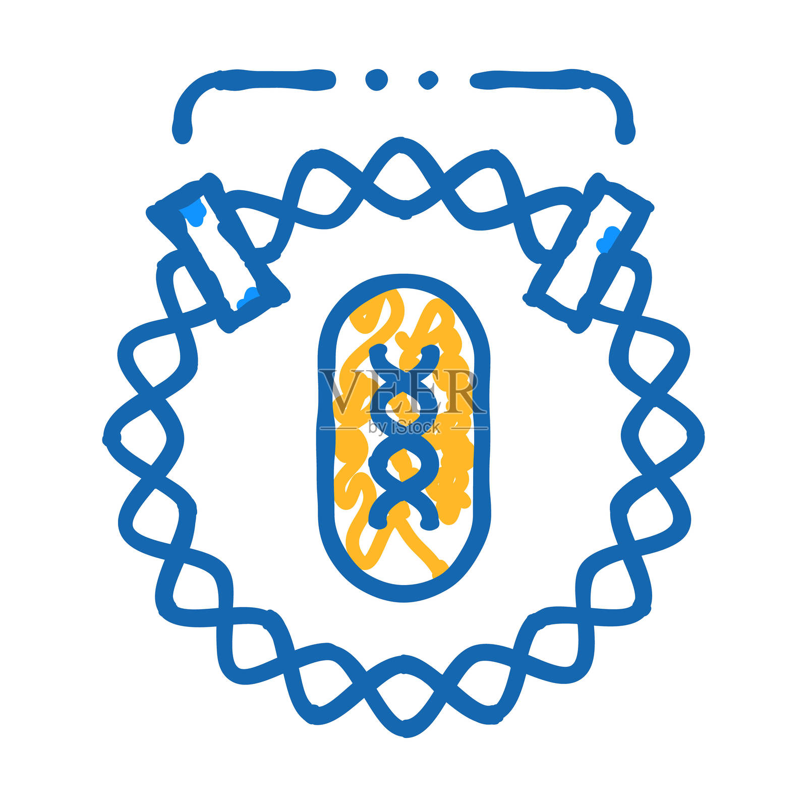 DNA解码为未来的疫苗图标涂鸦插图插画图片素材