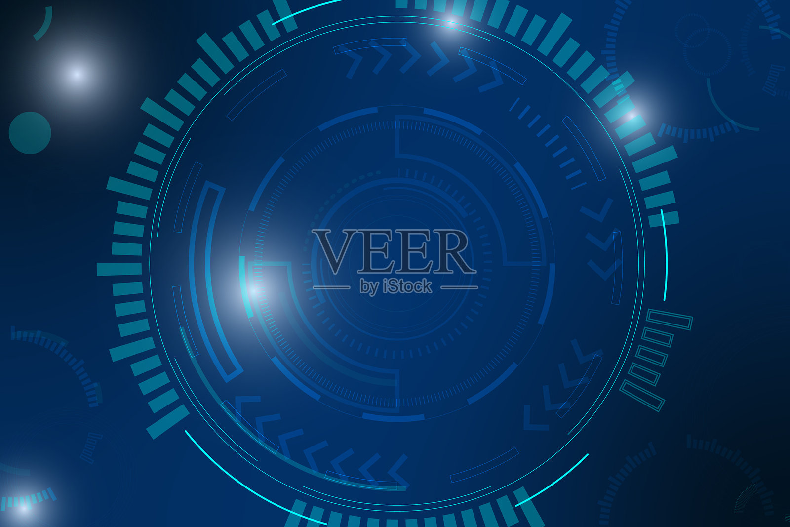 技术背景矢量。控制和数据显示屏幕。快速数字数据传输。HUD及连接电路。插画图片素材