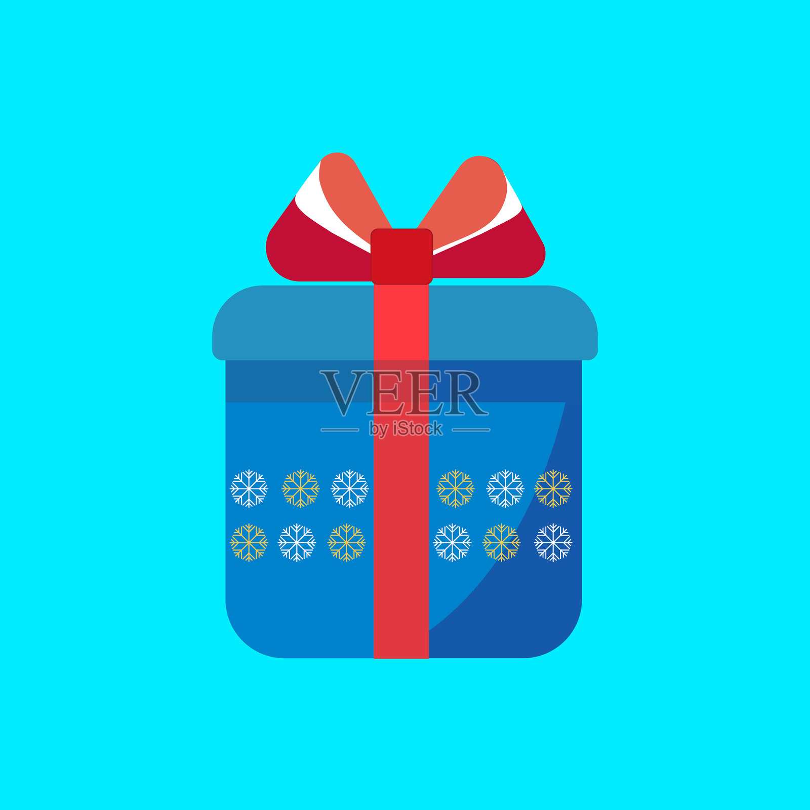 装饰礼品盒与节日图案。插画图片素材