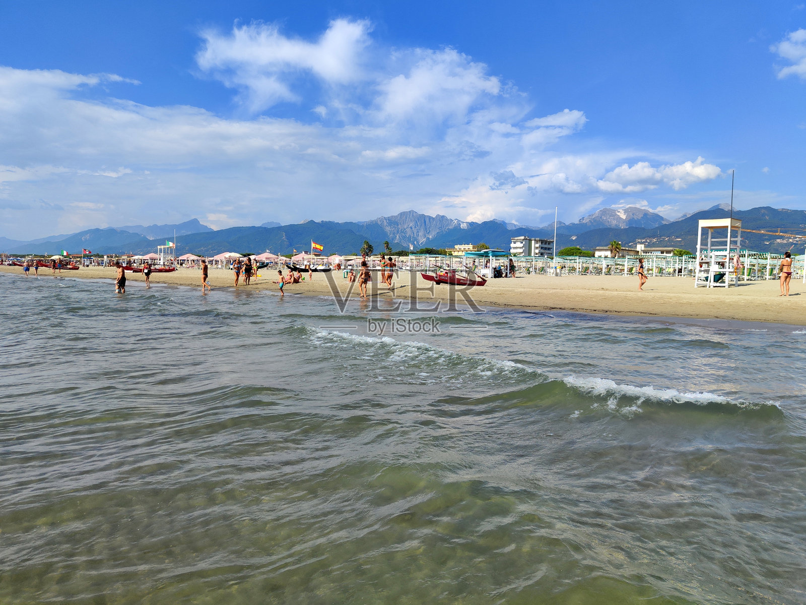 意大利托斯卡纳，凡尔赛亚，Marina di Pietrasanta照片摄影图片