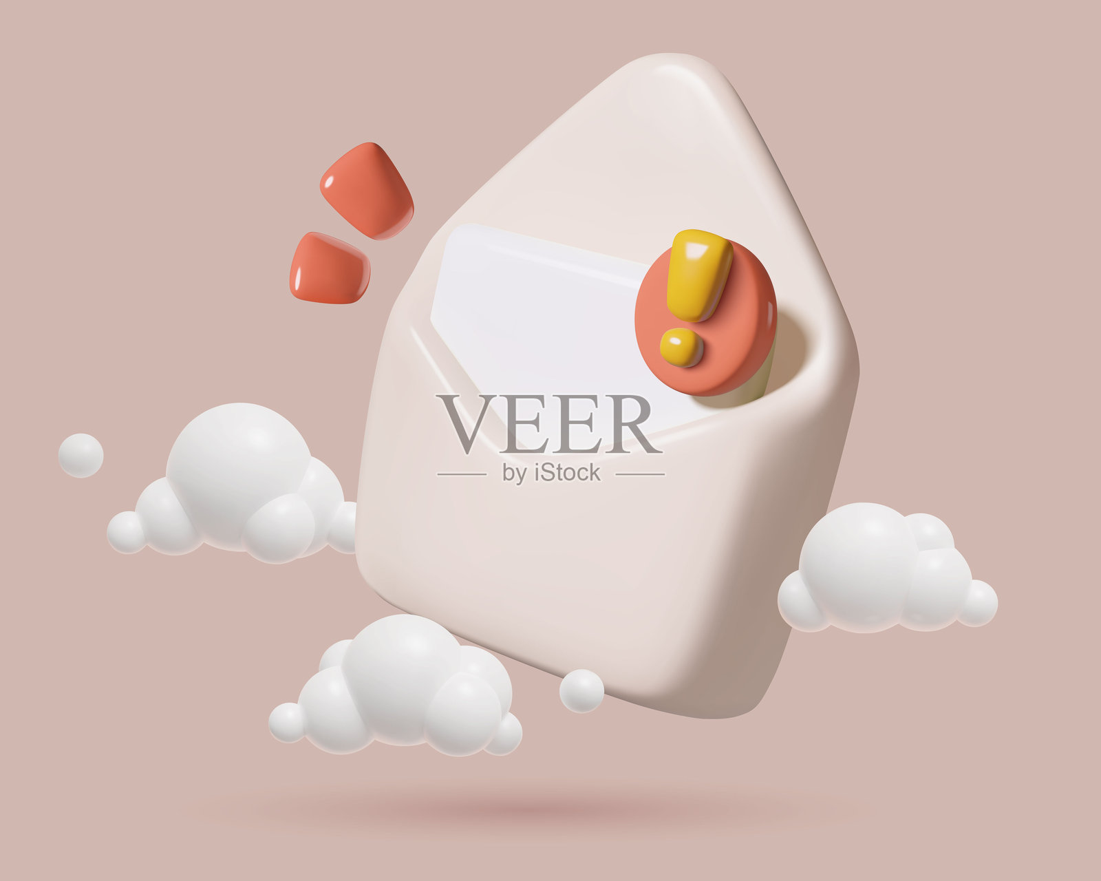 3d信封连邮件插画图片素材