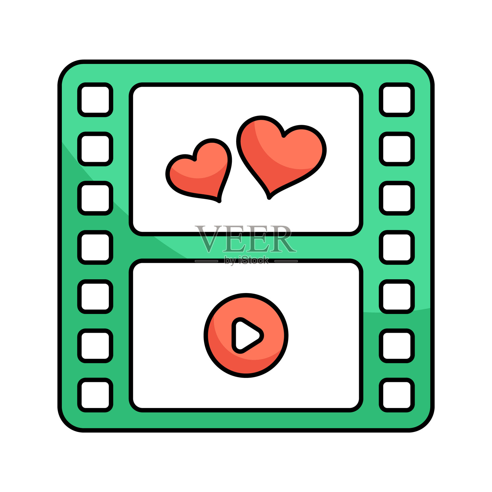 婚礼电影插画图片素材