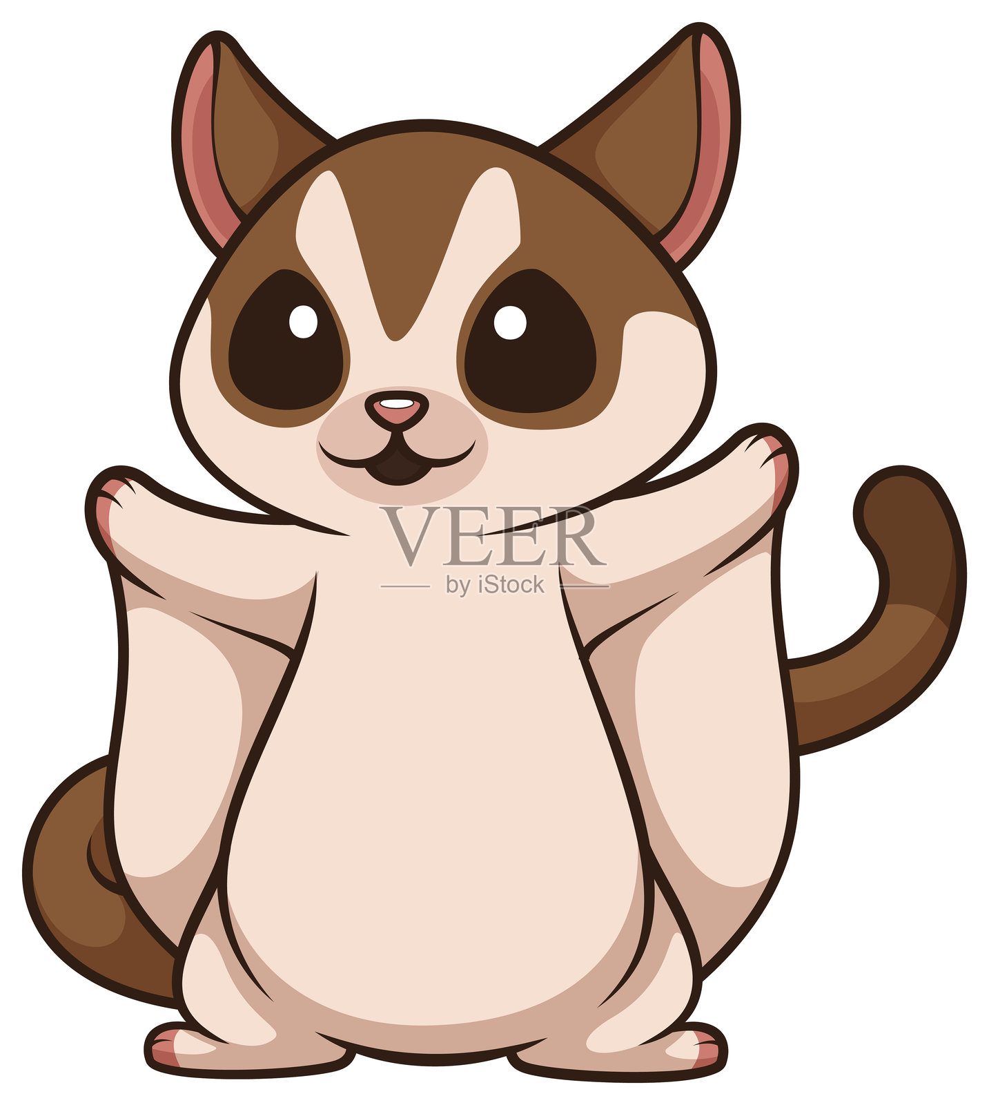 糖滑翔机赤壁卡哇伊风格的卡通插画图片素材