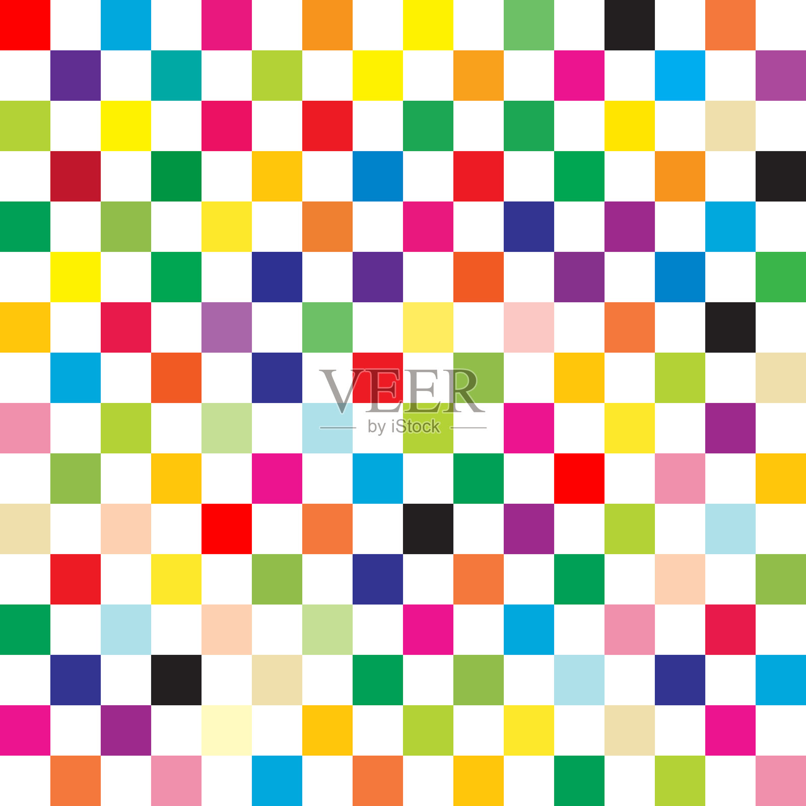 方格彩色图案，矢量插图设计插画图片素材