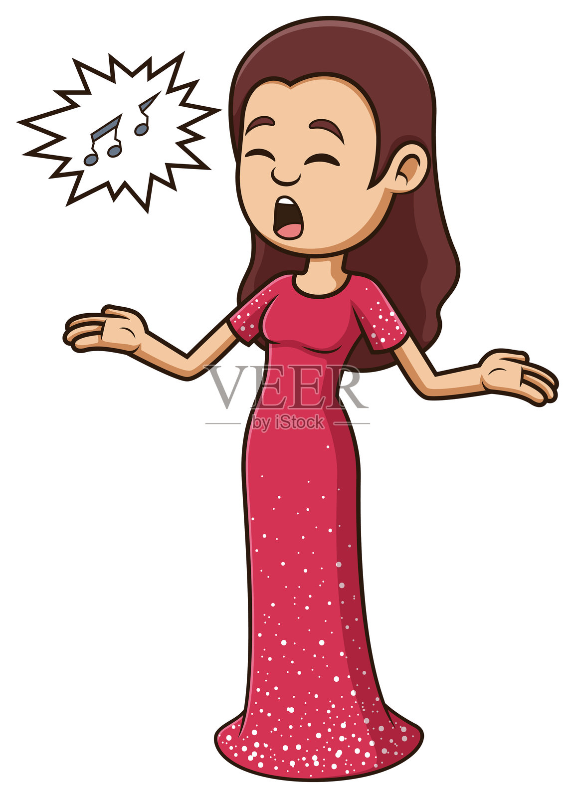 糟糕的不和谐的歌手卡通插图插画图片素材