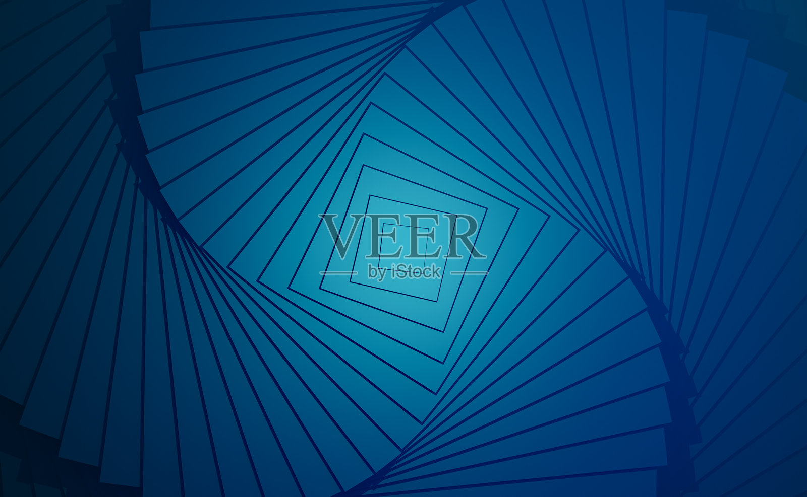 抽象的正方形背景在蓝色。插画图片素材