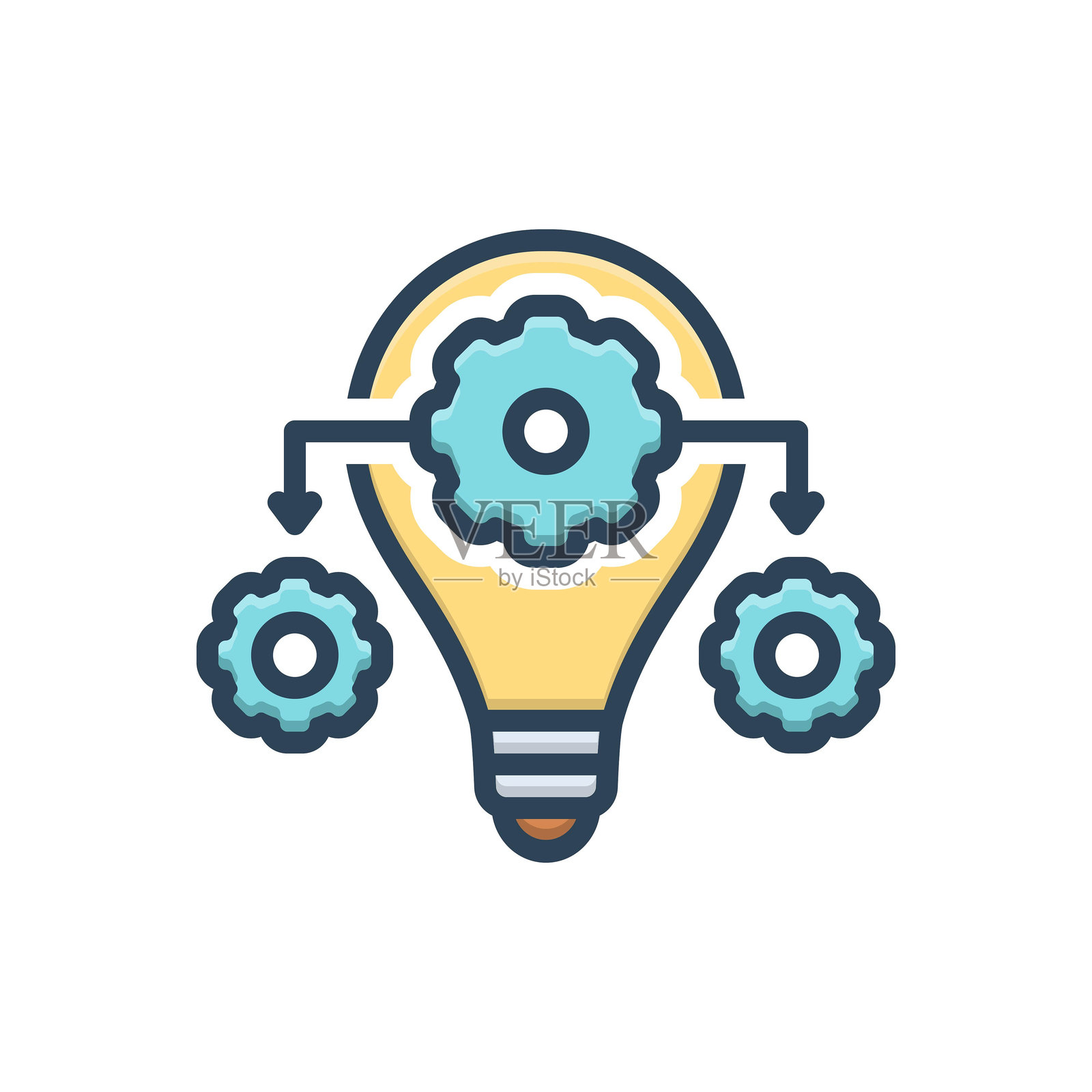 实现齿轮插画图片素材