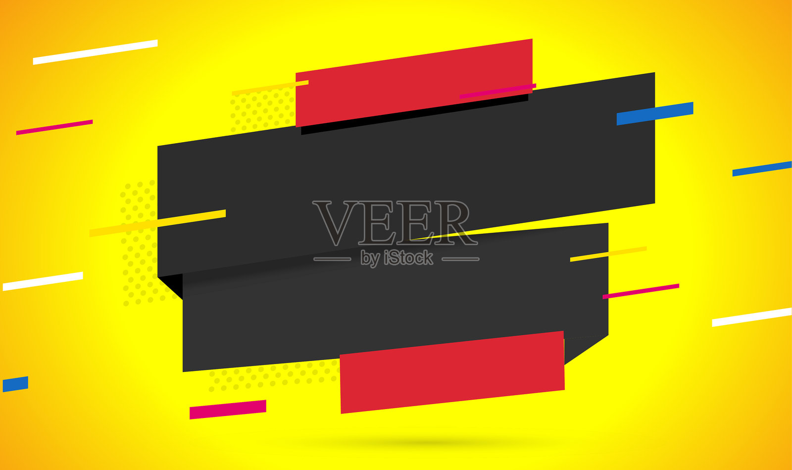 充满活力的几何抽象背景插画图片素材