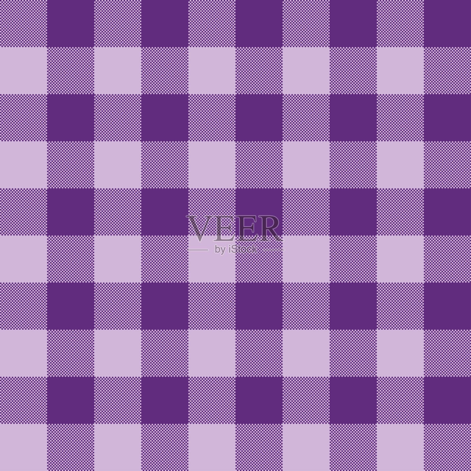 深紫色，紫色和粉色的无缝格子图案，强调线条，创造一个经典的格子图案。插画图片素材