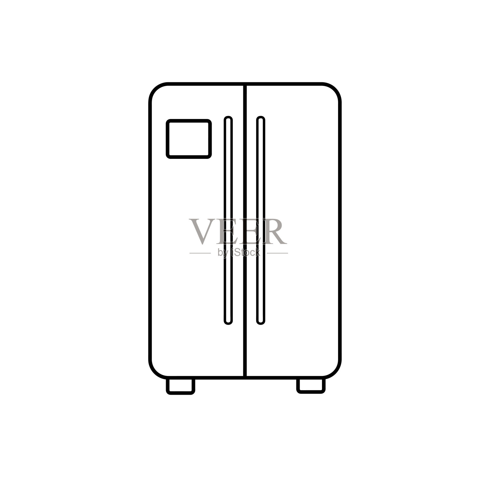 双室冰箱矢量图标图标图形隔离标志网页图标设计插画图片素材