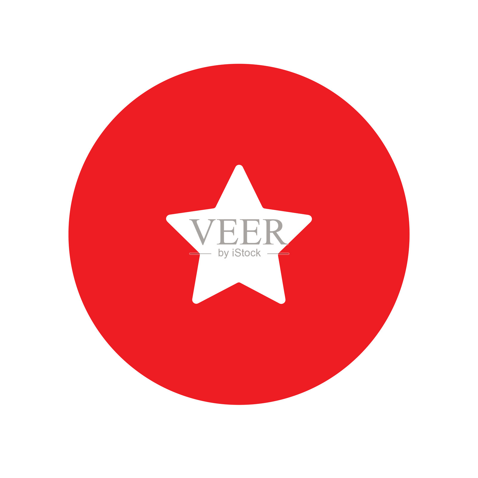 星红色矢量图标符号图形隔离标志网页图标设计插画图片素材