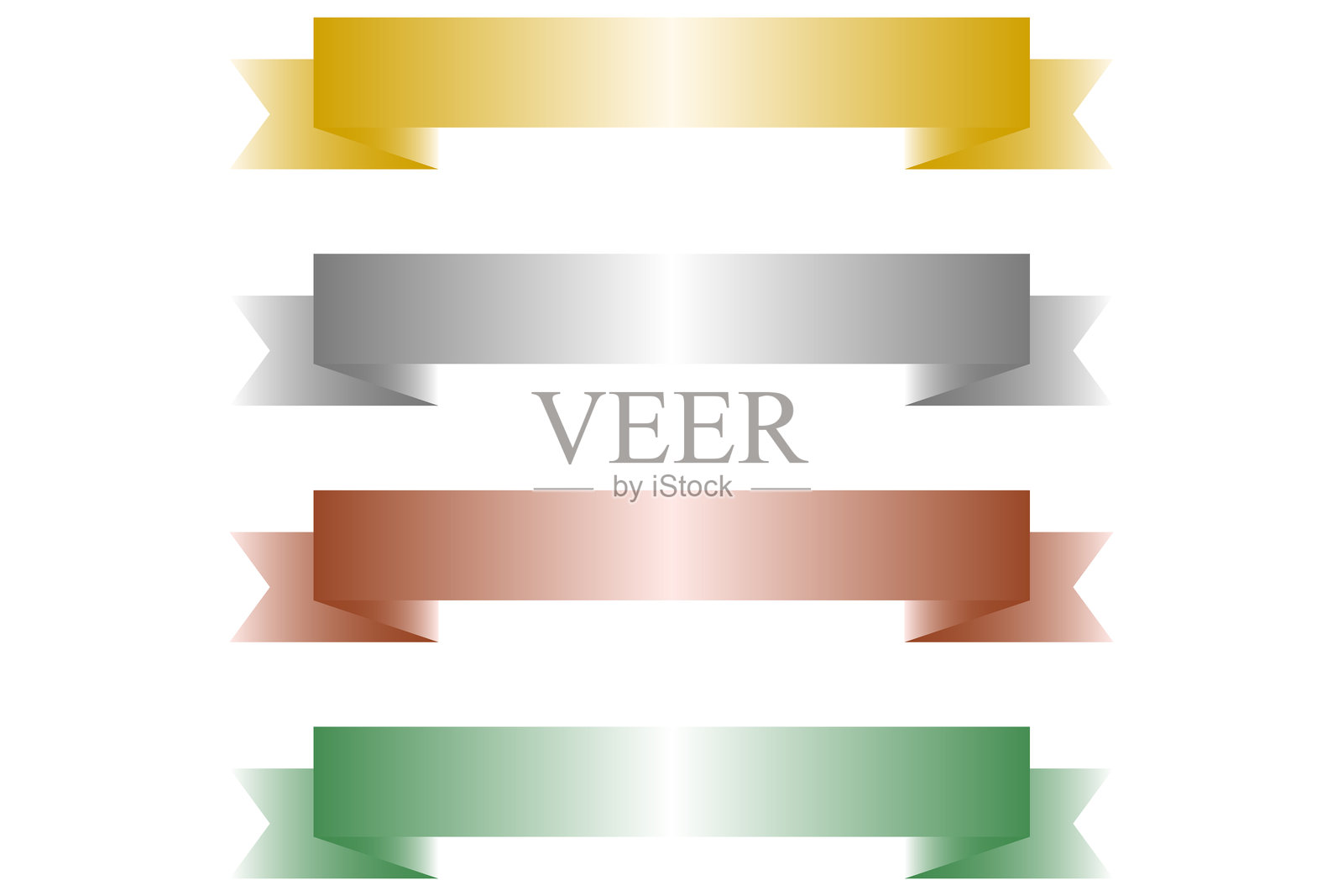 剪贴画豪华渐变丝带集插画图片素材