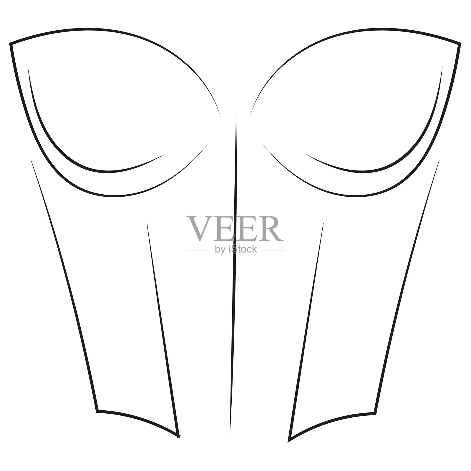 紧身胸衣线条艺术插画图片素材